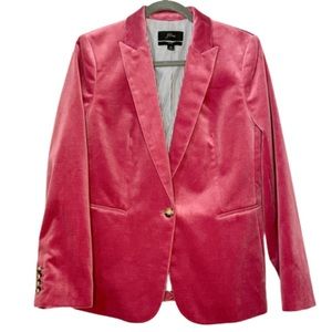 J Crew Velvet Parke Blazer Dried Rose Size 10